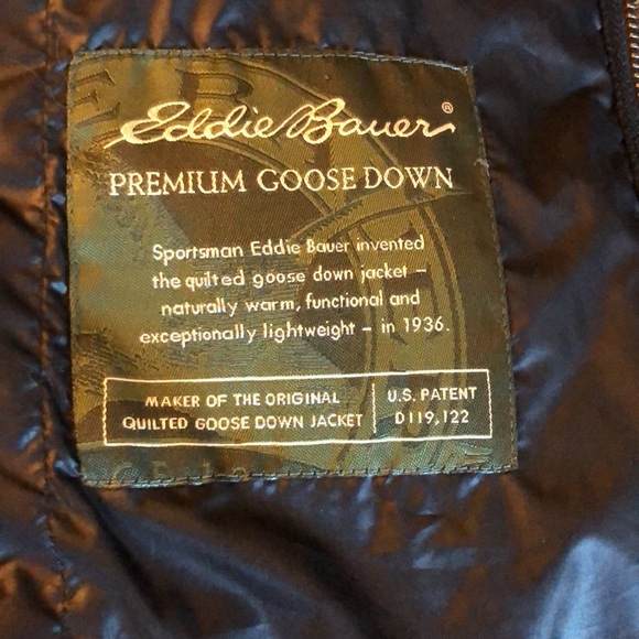 Eddie Bauer Black Quilted Goose Down Vest - Picture 7 of 8